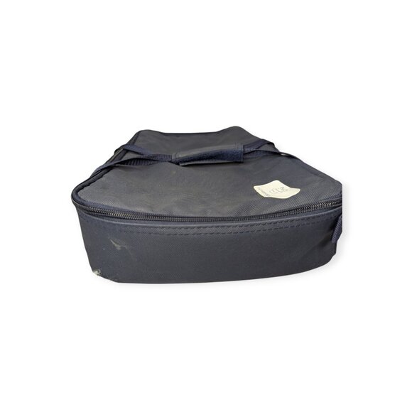 Pampered Chef Navy Blue Insulated Casserole Stoneware Carrying Tote w/Handles - Picture 7 of 13